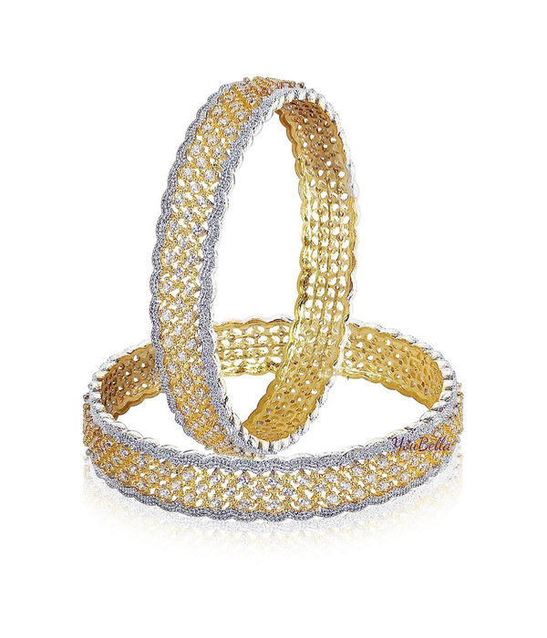 YouBella Bangles for Women Stylish Traditional Casual Party American Diamond Bangles for Women and Girls (2.4)